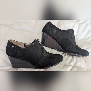 Life stride Black Wedge Ankle Boots - size 11